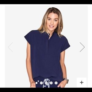 Rafaela 
Mandarin Collar Scrub Top